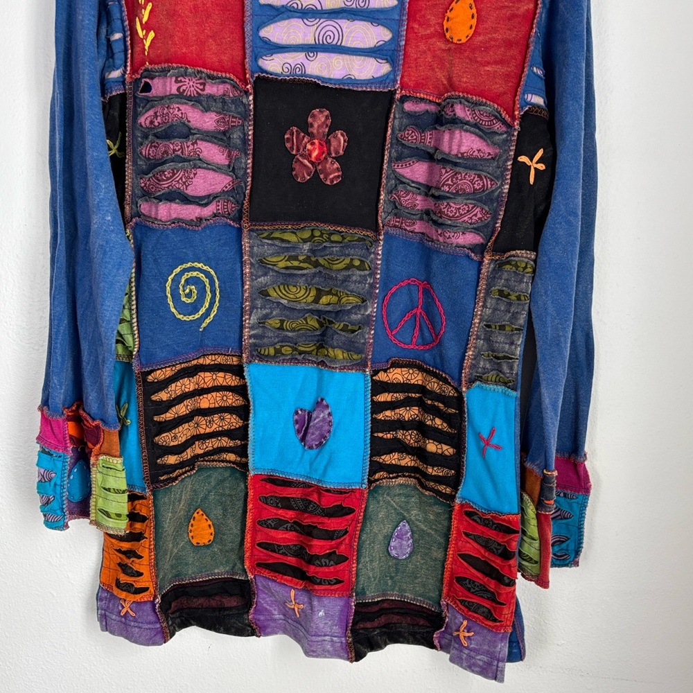 NWT India Boutique Patchwork Art Embroidered Tuni… - image 12